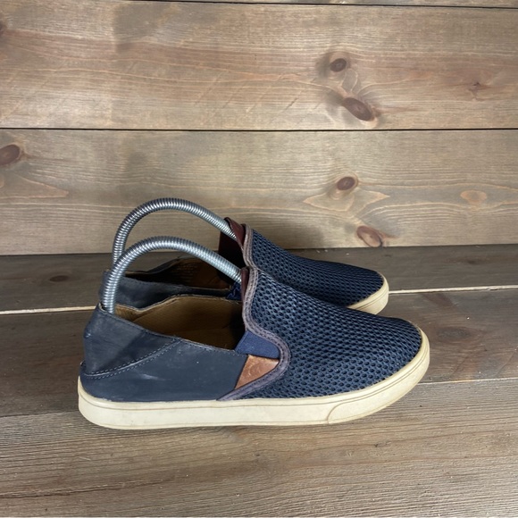 olukai pehuea womens size 7.5 shoes blue mesh slip on comfort sneakers - Picture 2 of 8